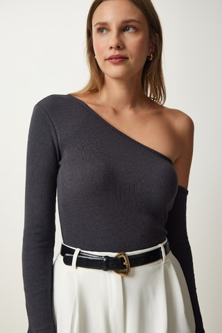 Top asymétrique - Anthracite