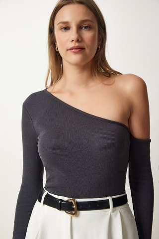 Top asymétrique - Anthracite