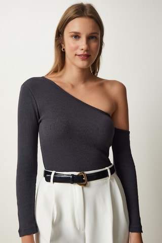 Top asymétrique - Anthracite