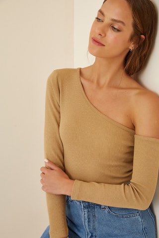 Top asymétrique - Beige