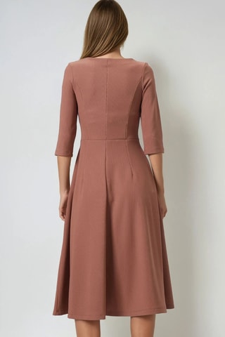 Robe midi regular - Marron