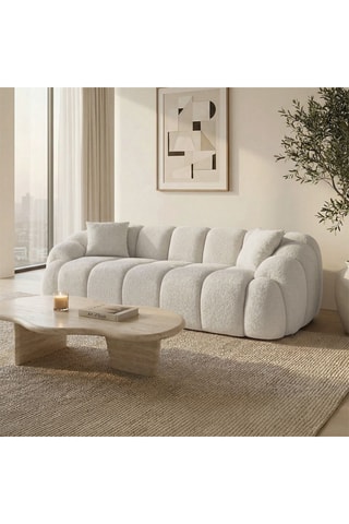 Canapé - Beige - 3 places - En tissu texturé