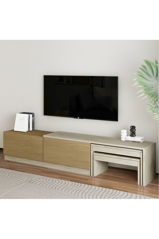 Meuble TV 2 portes - 180 x 36 x 30 cm