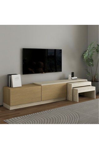 Meuble TV 2 portes - 180 x 36 x 30 cm