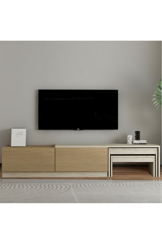 Meuble TV 2 portes - 180 x 36 x 30 cm