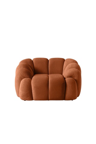 Fauteuil - Rouille - En tissu texturé