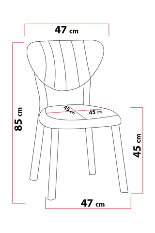 Chaise en lin - 85 x 47 x 47 cm