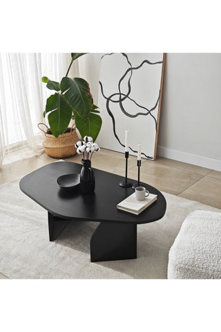 Table basse Rock - Noir - 100 x 35 x 60 cm