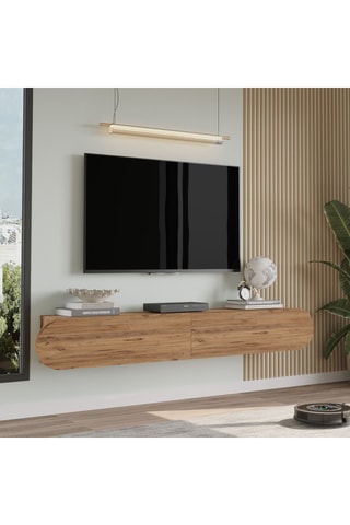 Meuble TV 2 abattants Lum - 160 x 29,5 x 29,5 cm