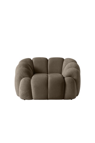 Fauteuil - Marron - En tissu texturé