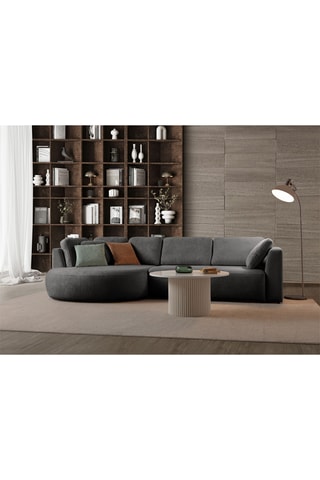 Canapé - Anthracite - En tissu easy-clean