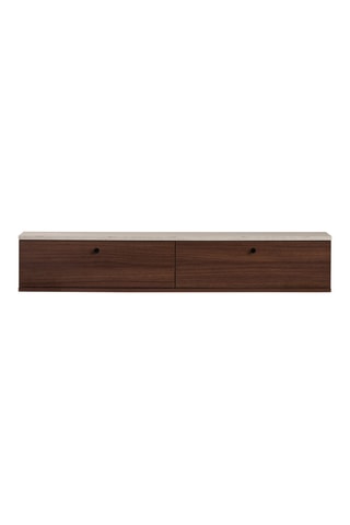 Meuble TV 2 tiroirs - 140 x 25 x 25 cm