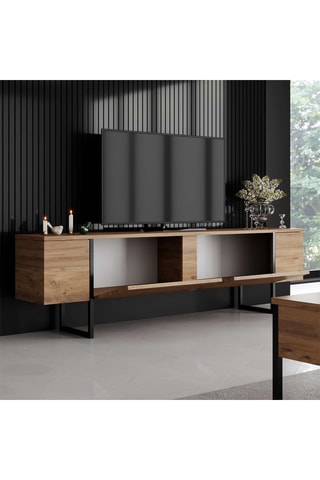 Meuble TV 2 abattants - 180 x 30 x 50 cm