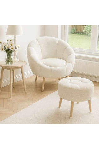 Fauteuil et pouf