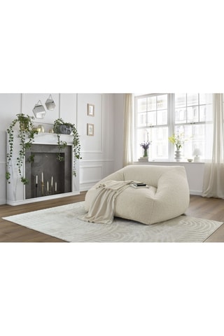 Pouf ultra moelleux Lilibet -  Beige