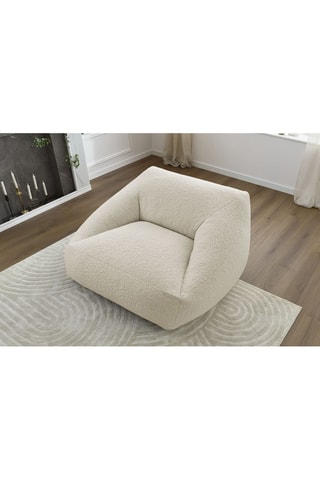 Pouf ultra moelleux Lilibet -  Beige