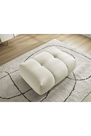 Pouf Fuji - Beige - En tissu lisse
