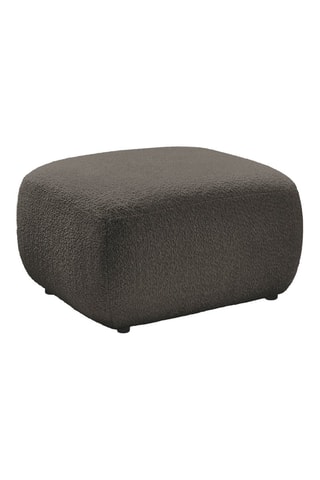 Pouf Montaigne - Marron - En tissu bouclette 