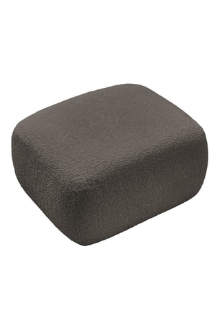 Pouf Montaigne - Marron - En tissu bouclette 