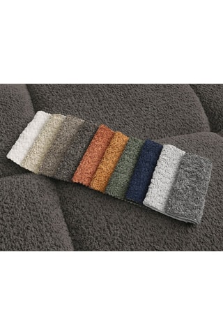 Pouf Alya - Marron - En tissu bouclette