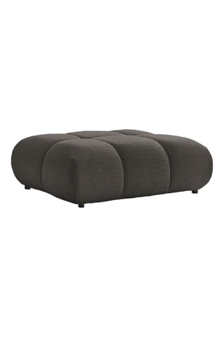 Pouf Alya - Marron - En tissu bouclette
