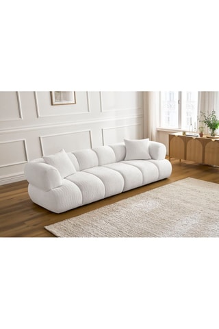 Canapé Pamira - Blanc - 3 places - En polyester