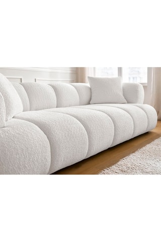 Canapé Pamira - Blanc - 3 places - En polyester