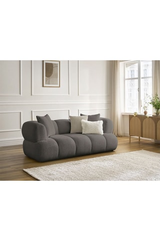 Canapé Pamira - Marron - 2 places - En polyester
