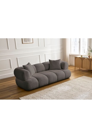 Canapé Pamira - Marron - 2 places - En polyester