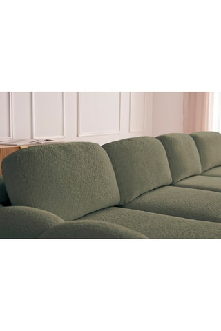 Canapé d'angle gauche convertible Montaigne - Vert - 3 places - En polyester