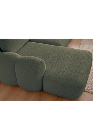 Canapé d'angle gauche convertible Montaigne - Vert - 3 places - En polyester