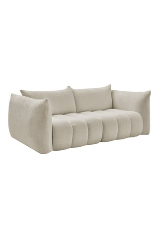 Canapé Azra - Beige - 3 places - En tissu bouclette
