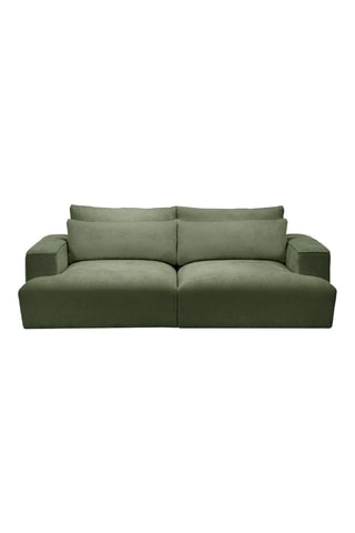 Canapé Twiny - Vert - 3 places - En tissu lisse - 235 x 125 x 82 cm