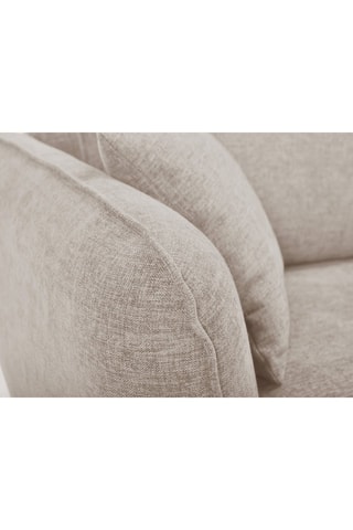 Canapé d'angle droit Luigi - Beige - 3 places - En tissu lisse