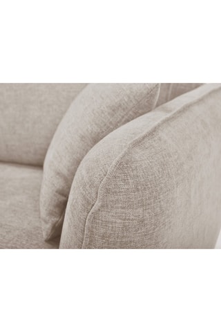 Canapé d'angle gauche Luiji - Beige - 3 places - En tissu texturé