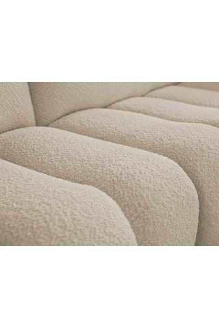 Canapé Azra - Beige - 4 places - En tissu bouclette 
