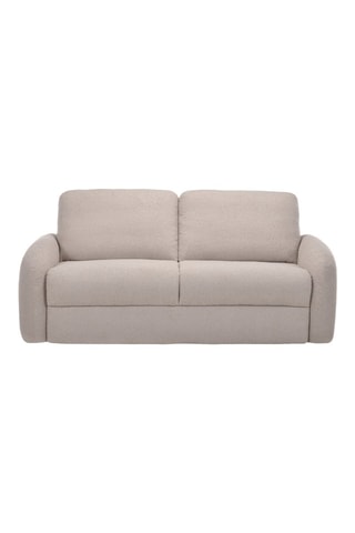 Canapé convertible Kenan - Beige - 2 places - En tissu bouclette