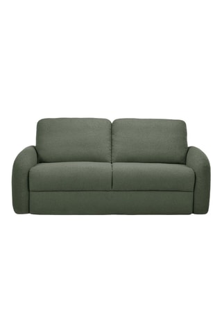 Canapé convertible - Vert - 2 places - En tissu bouclette