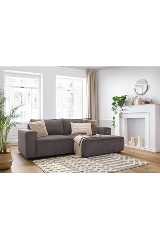 Canapé d'angle droit Nihad - Taupe