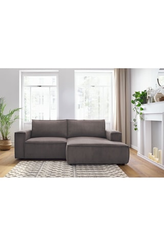 Canapé d'angle droit Nihad - Taupe