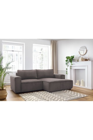 Canapé d'angle droit Nihad - Taupe