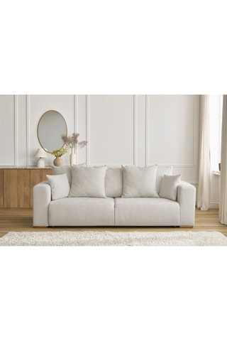 Canapé convertible Sidonie - Beige - Couchage 152 x 190 cm