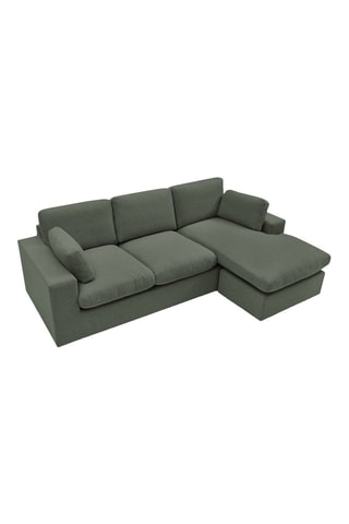Canapé d'angle réversible Bélair - Vert - 3 places - En tissu lisse