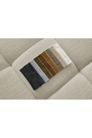 Canapé d'angle gauche Ivane - Beige - 3 places - En tissu texturé