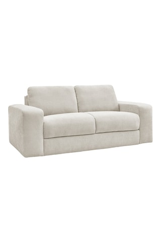 Canapé convertible Ibiza - Beige - 3 places - En tissu texturé doux