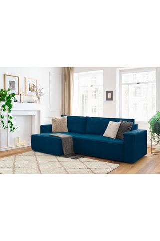 Canapé d'angle réversible convertible Nihad - Bleu