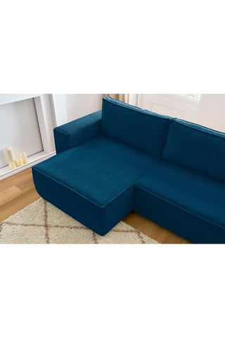 Canapé d'angle réversible convertible Nihad - Bleu