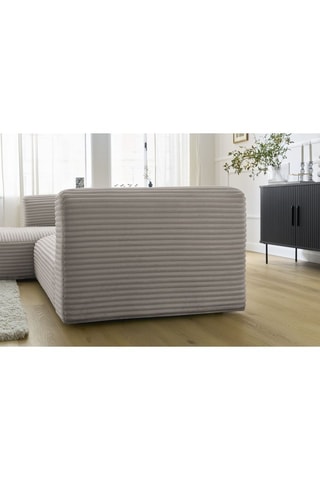 Canapé d'angle gauche Harry - Taupe - 3 places - En polyester