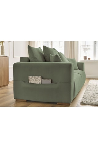 Canapé droit convertible Sidonie - Vert