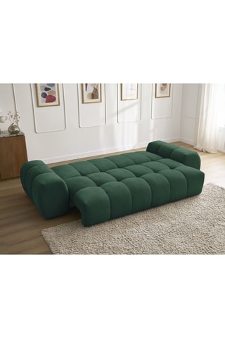 Canapé droit convertible Everest - Vert - 3 places - En polyester - Couchage 197 x 153 cm